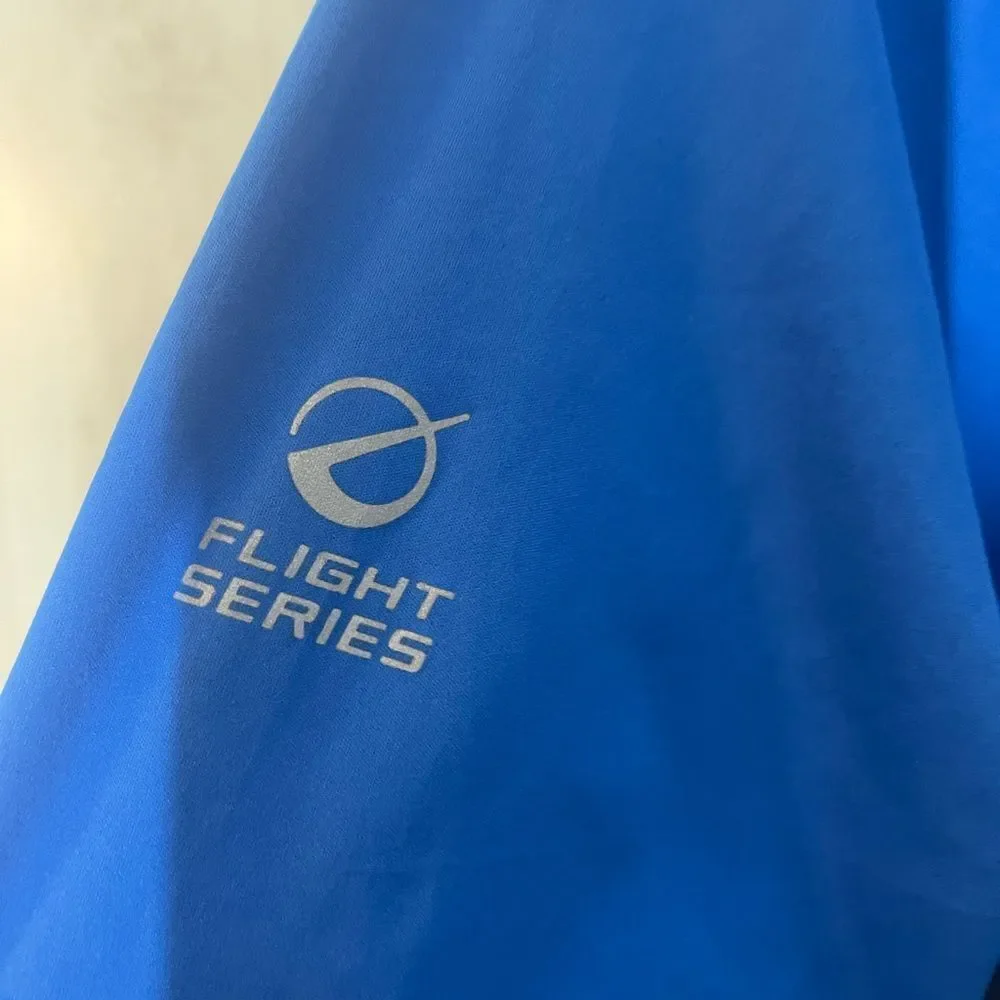The North Face flight series blue black red jacket, size small‎